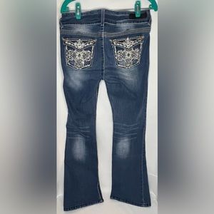 Vintage Wallflower Boot Cut Jeans. Bling back Pockets